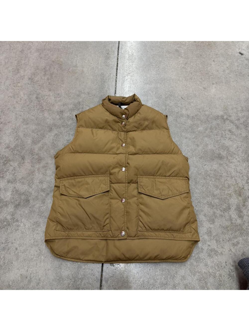 vintage woolrich brown made in usa light brown bubble puffer vest medium WOMENS